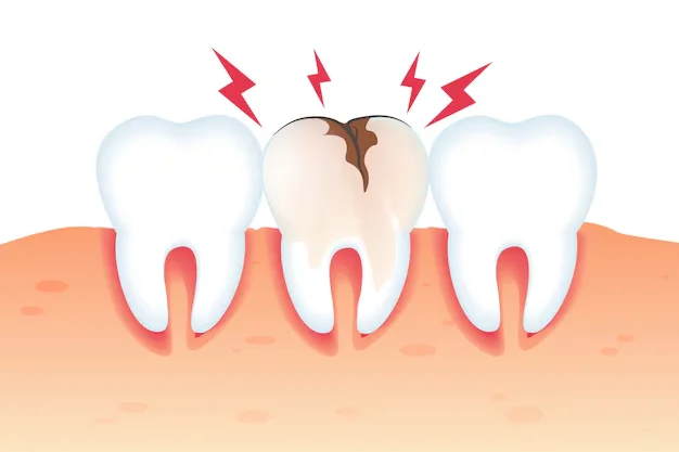 black spot on gums near tooth